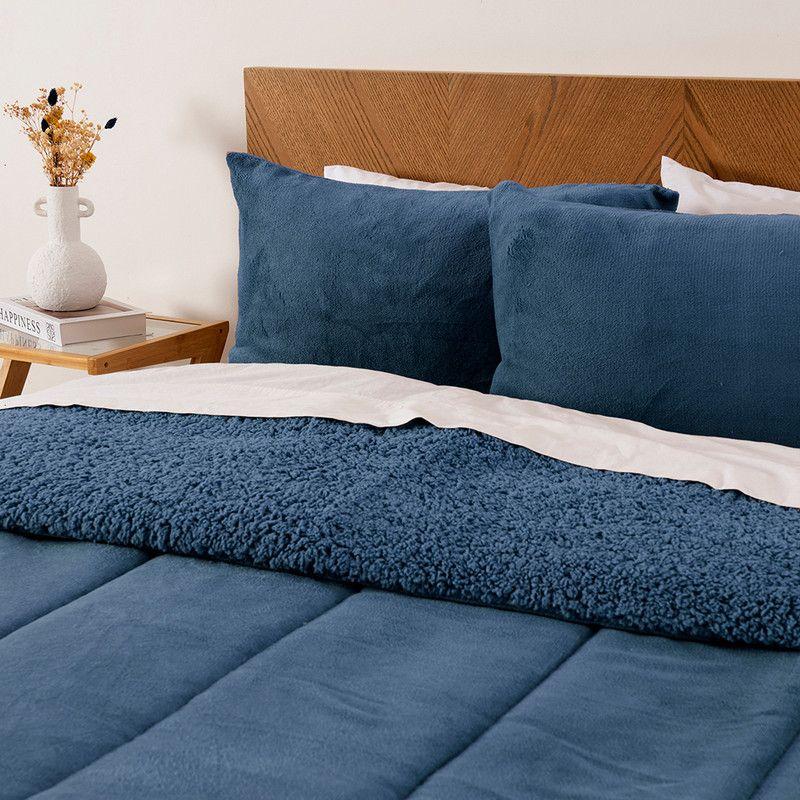 Plumon Coral Sherpa King Azul Inv-2