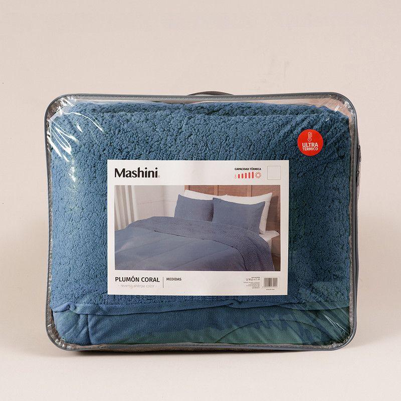 Plumon Coral Sherpa King Azul Inv-3