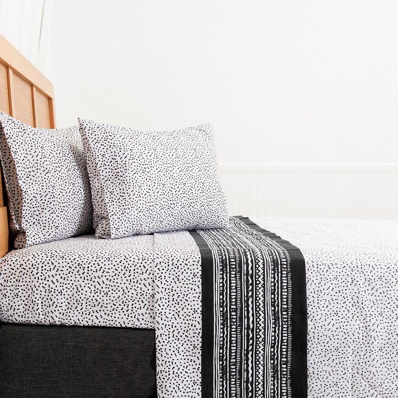 Sábana Estampada 144 H King Geometric-3