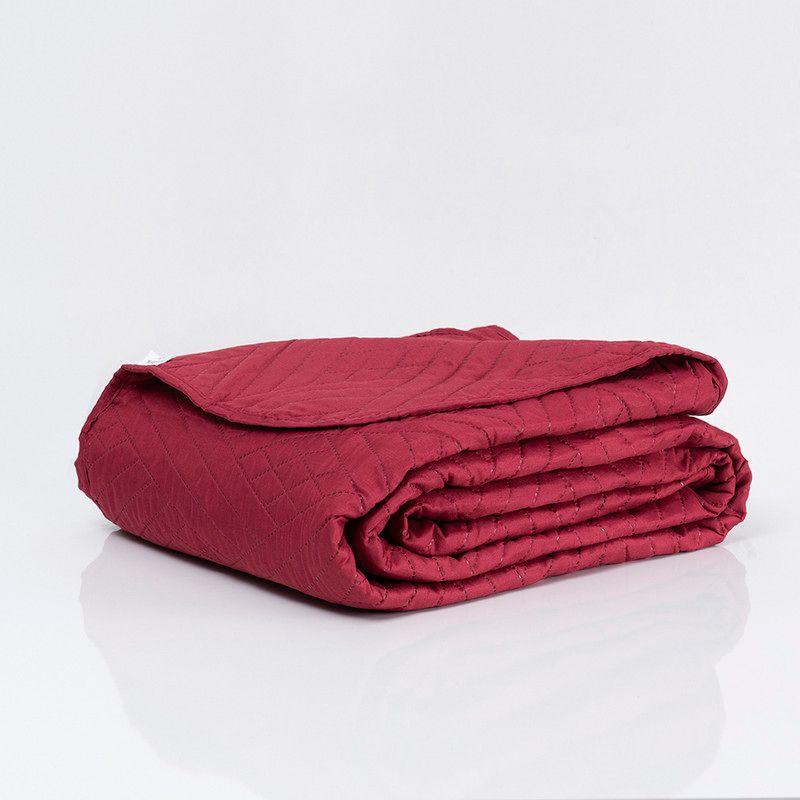 Set Quilt Liso + Sabana Liso 1.5 P Rojo-3