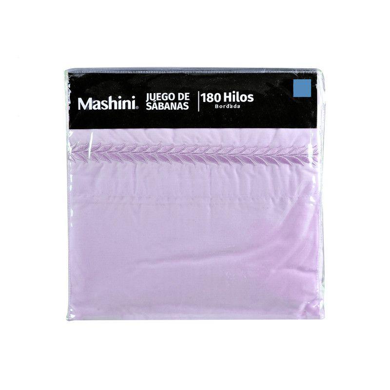 Sábana Bordada 180 Hilos 1.5 P Ramas Lila-2