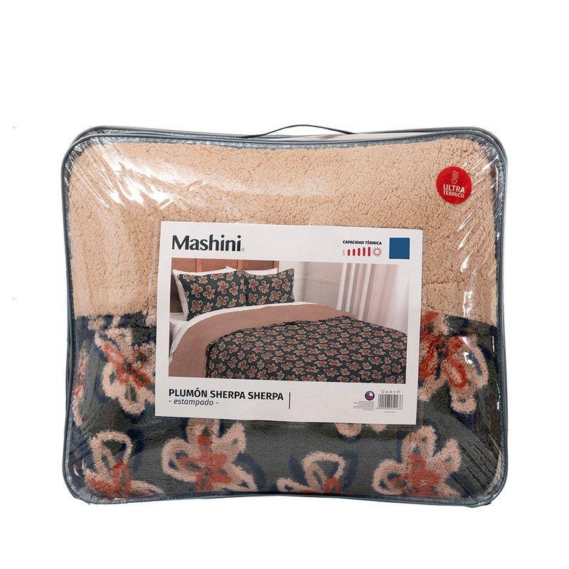 Plumon Sherpa/Sherpa Estampada King Flowers-4