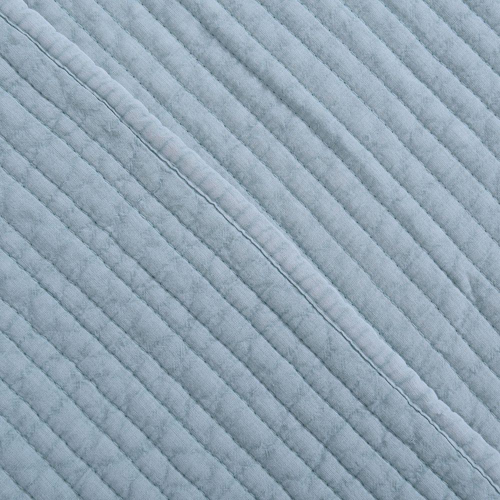 Quilt algodón stone washed Liso 2 P rayas turquesa Fabrics-1