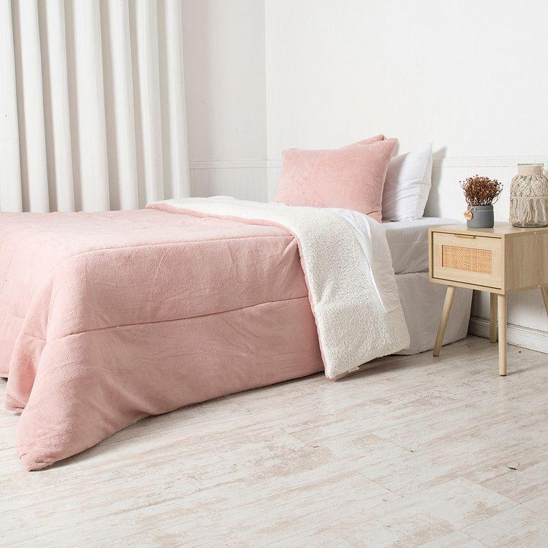 Plumon Coral Sherpa King Rosado-1