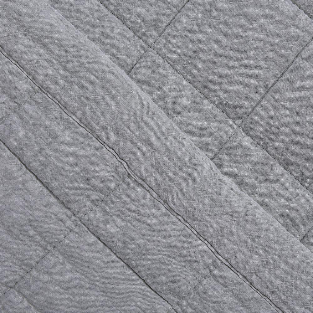 Quilt algodon stone Liso King cuadros verde Fabrics-1