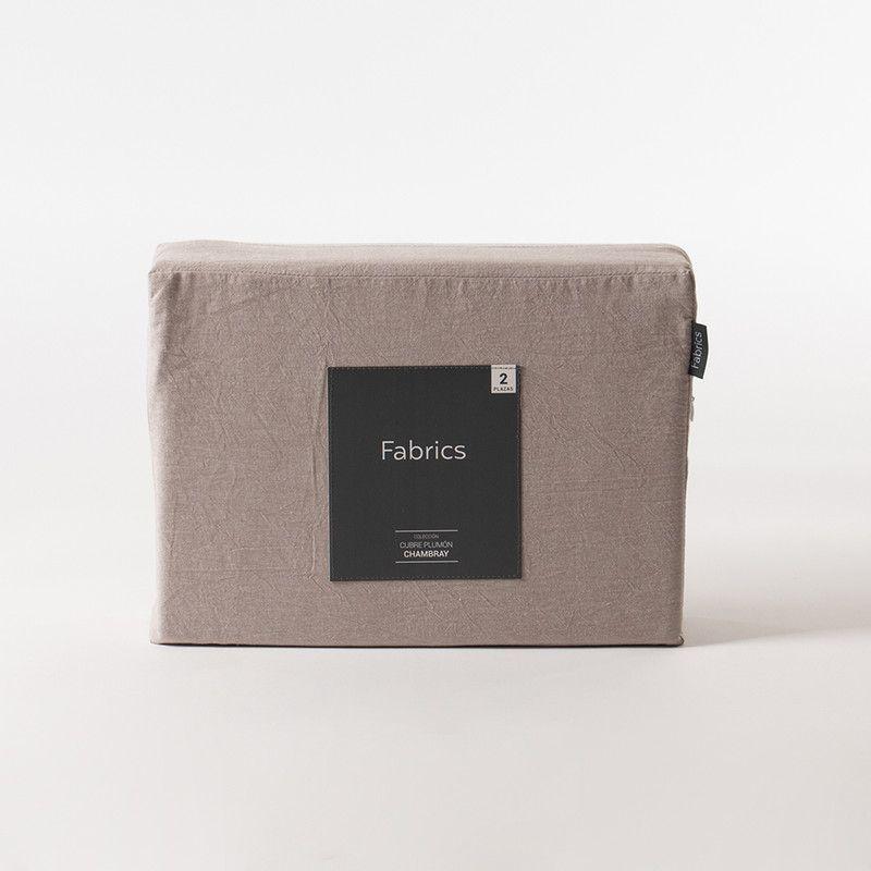 Cubreplumon alg. Chambray 2 pl beige-3