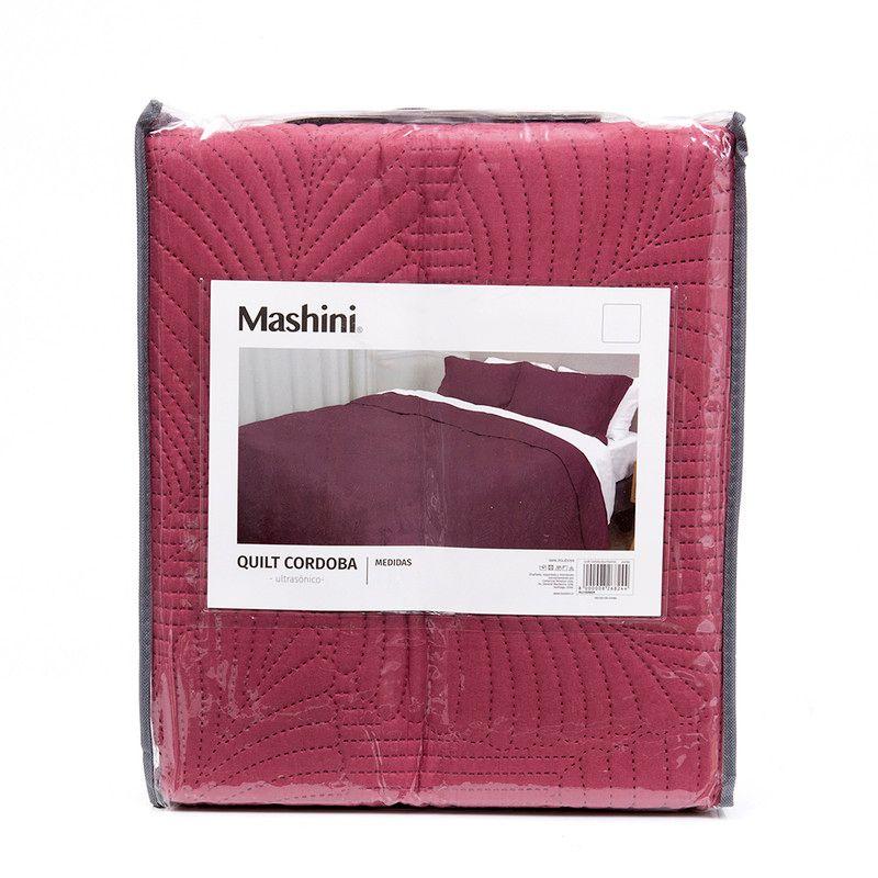 Quilt Cordoba lisa 1.5 P Burdeo-4
