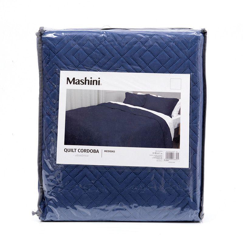 Quilt Cordoba lisa King Azul-4