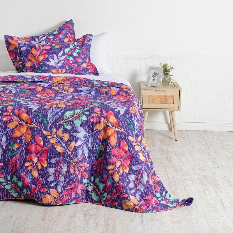 Quilt Cordoba Estampada  King Leaves-0