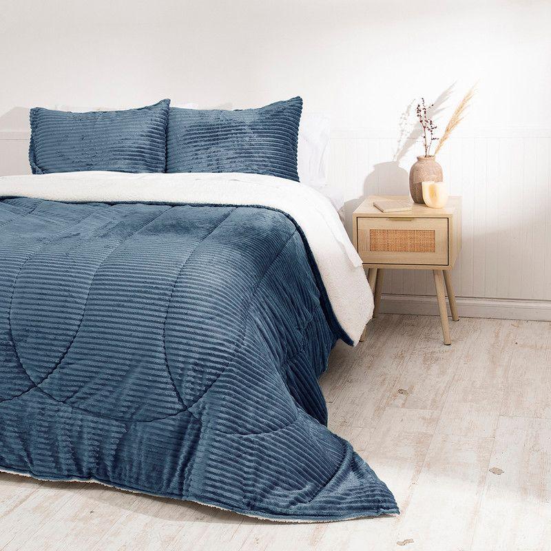 Plumon Corduroy Coral Sherpa 2 P Azul-3