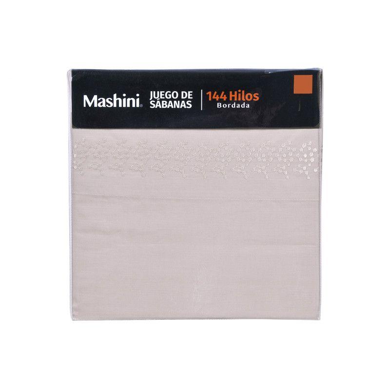 Sábana Bordada 144 Hilos King Puntos Arena-2
