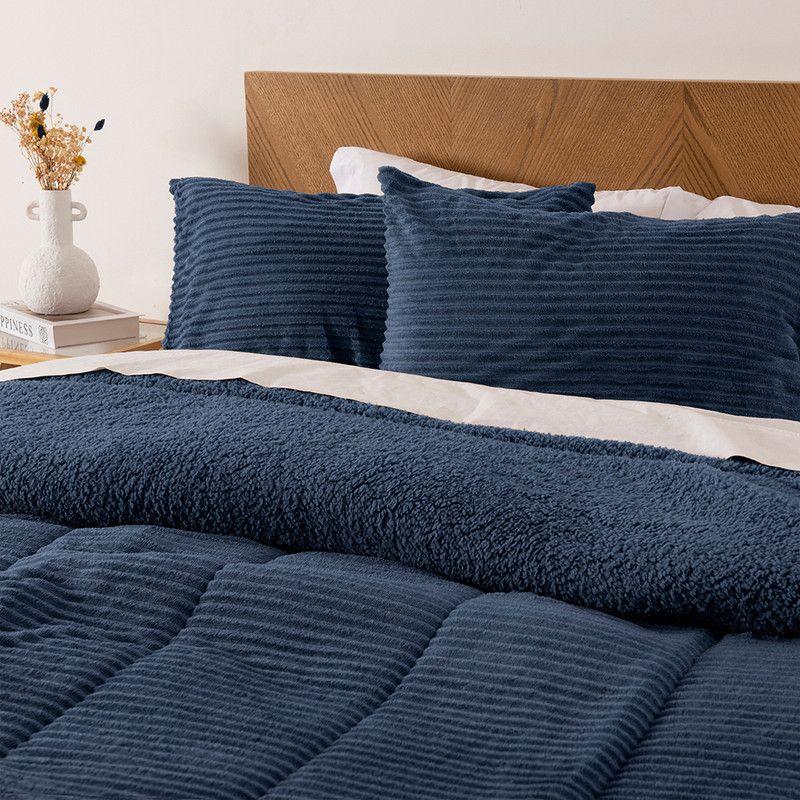 Plumon Cord. Coral Sherpa S.K Azul-2