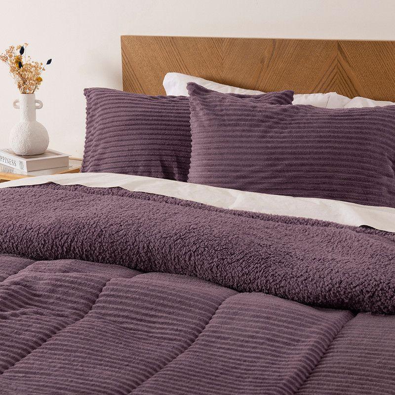 Plumon Cord. Coral Sherpa King Morado-2