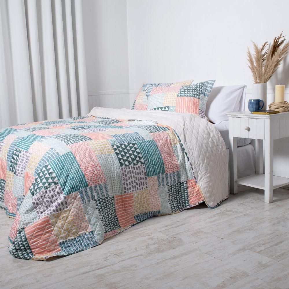Quilt Cosido Patchwork Mashini King Aries-2