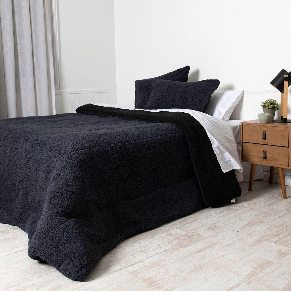 Plumon Sherpa/Sherpa King Negro-Gris-2