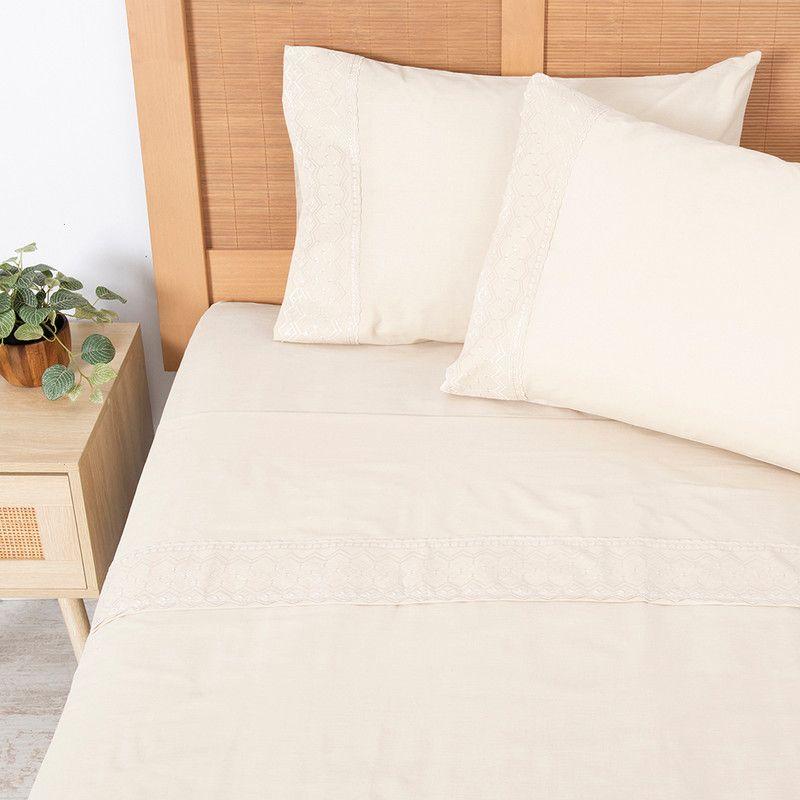 Sabana Broderie Geo King Crudo-2