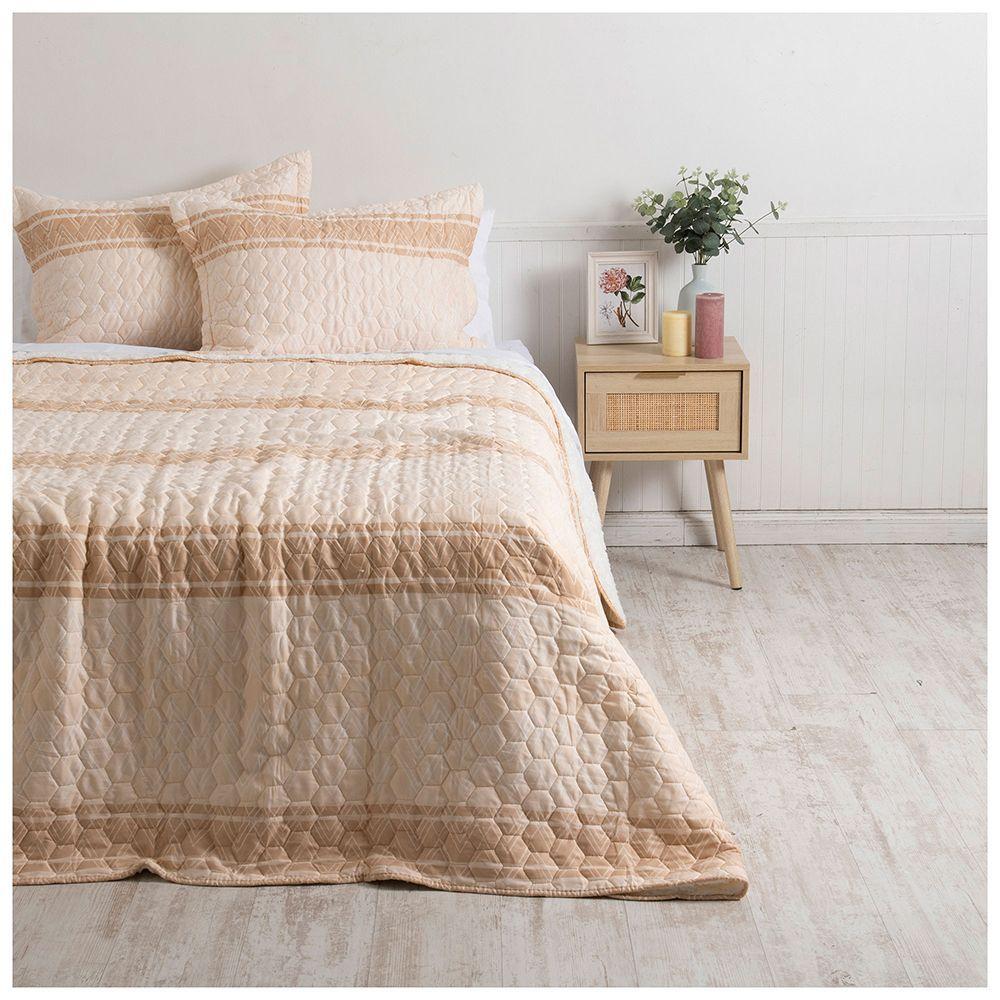 Quilt Sherpa Est. King Peach-0