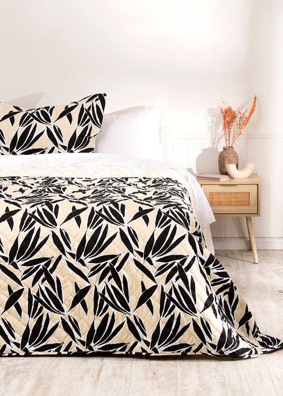 Quilt Mf. Est. Sherpa 1.5 Plazas Leaves-0