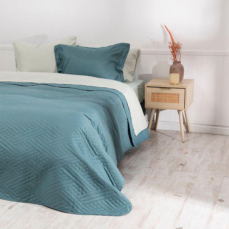 Set Quilt Liso+ Sabana Liso 1.5 P Verde-2
