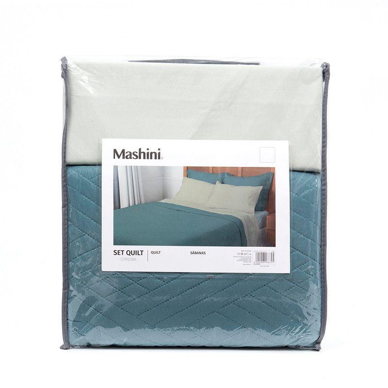 Set Quilt Liso+ Sabana Liso 1.5 P Verde-4