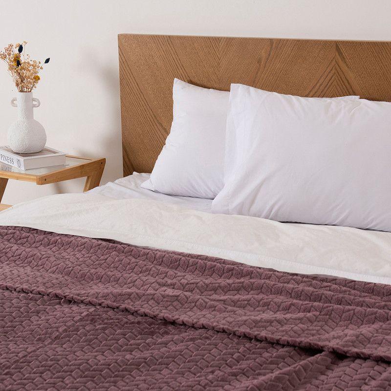 Frazada Jqd Flannel Nevada King Morado-2