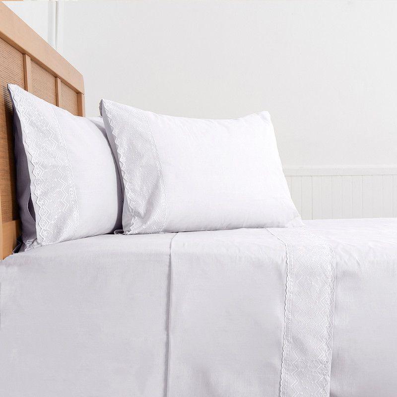 Sabana Broderie Geo King Blanco-3