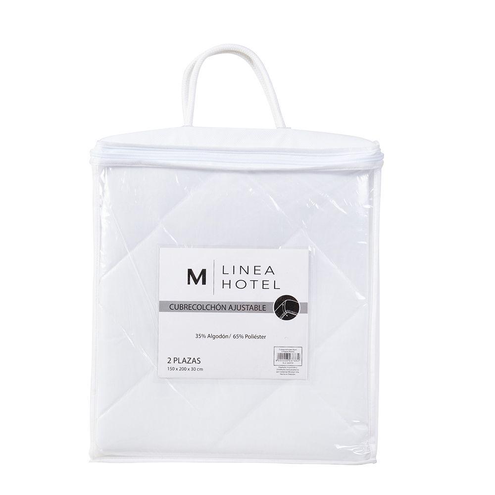 Cubrecolchon Ajustable Linea Hotel 1P Blanco-1