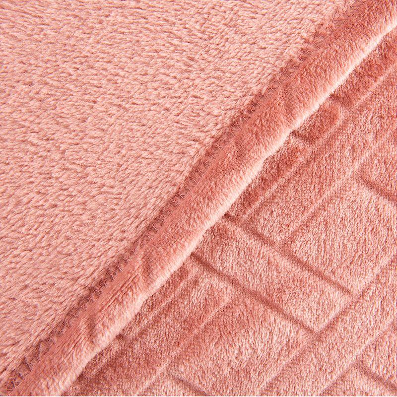 Frazada Flannel Embossed 2 P Palo Rosa-1
