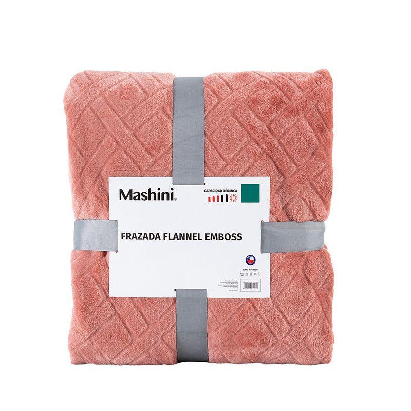 Frazada Flannel Embossed 2 P Palo Rosa-2