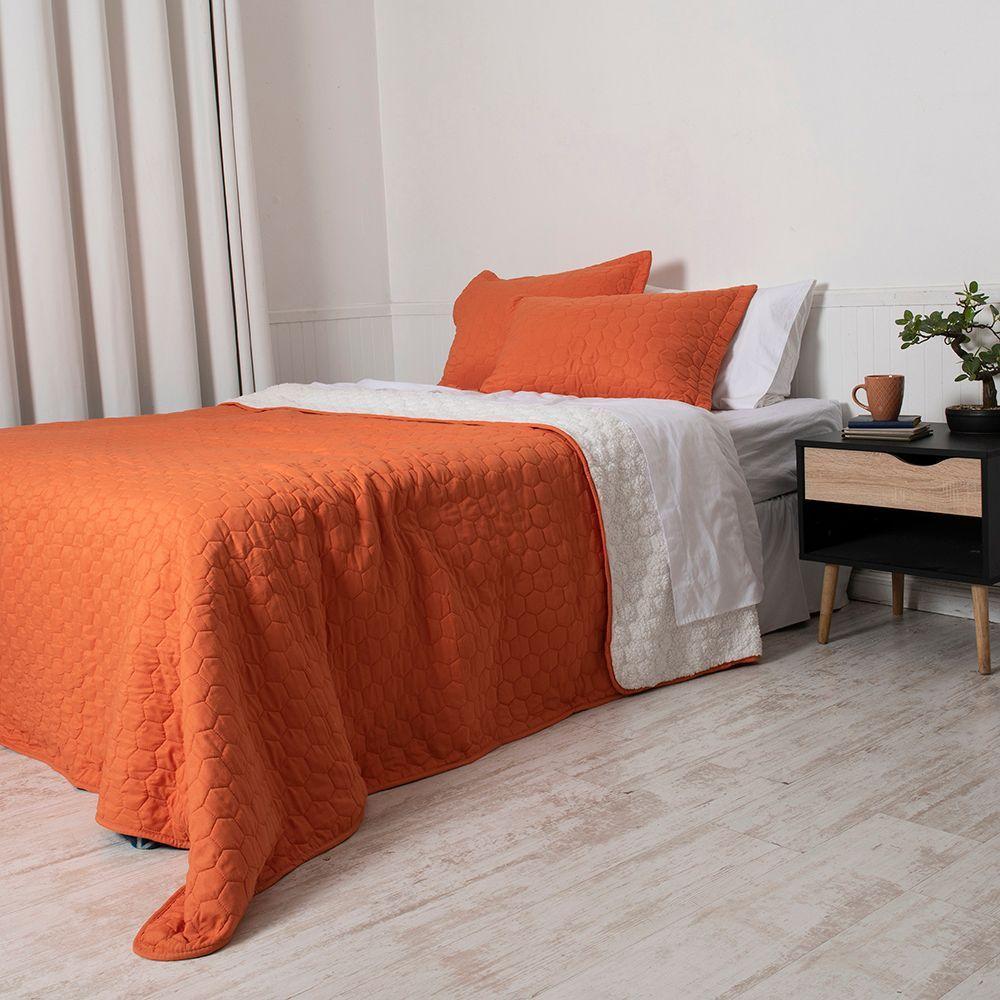 Quilt Sherpa King Naranja-2