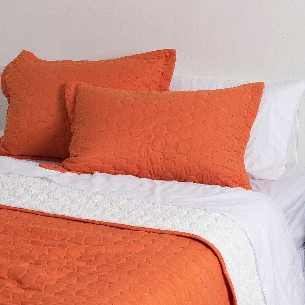 Quilt Sherpa King Naranja-3