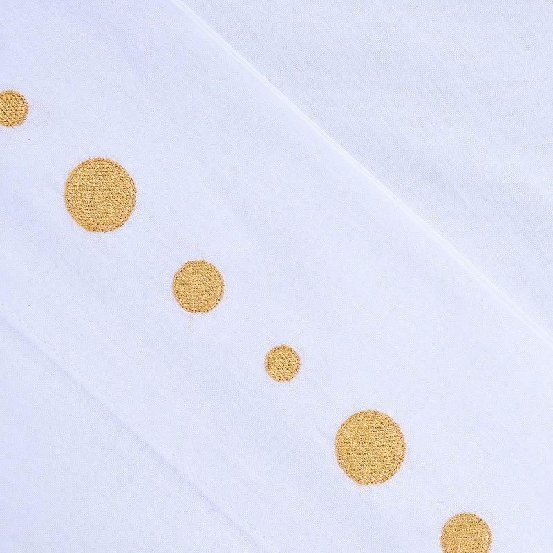 Sábana Bordada. 144 Hilos Super king Globo Mostaza-1