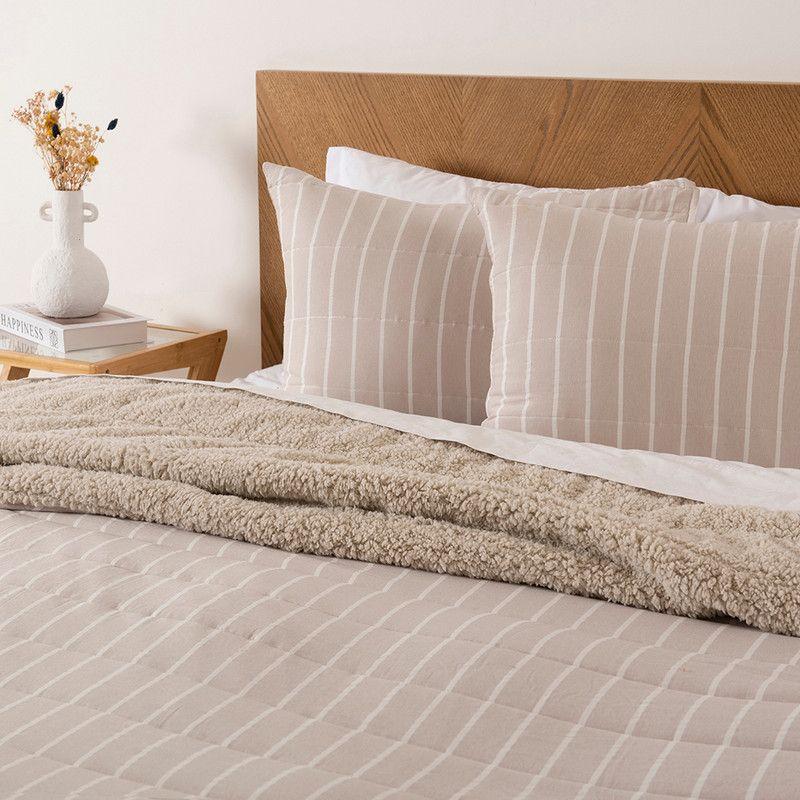 Quilt Palma Cationic Sherpa King Beige-2