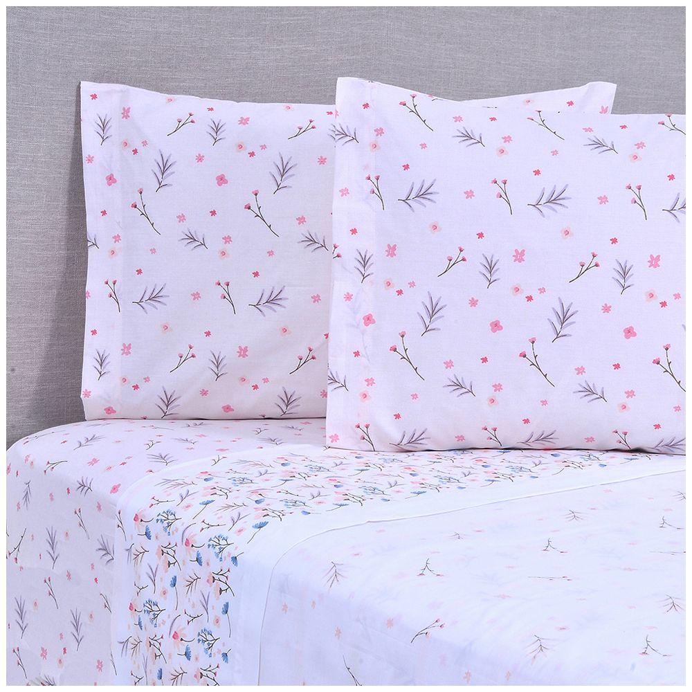 Sabana estampada  180 Hilos Super King Rose-0
