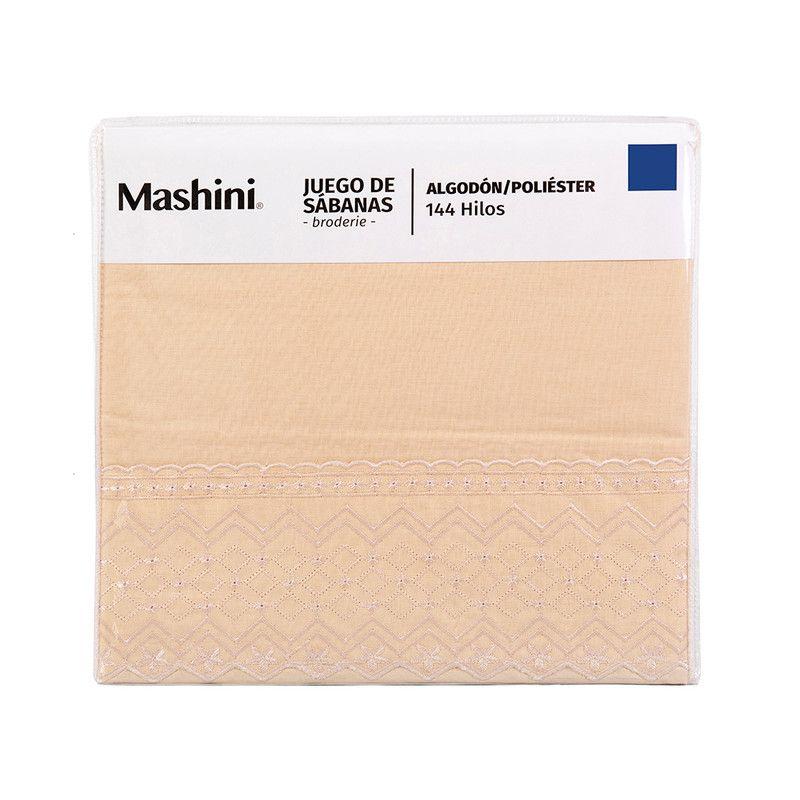 Sabana Broderie Geo 2 P Nude-4