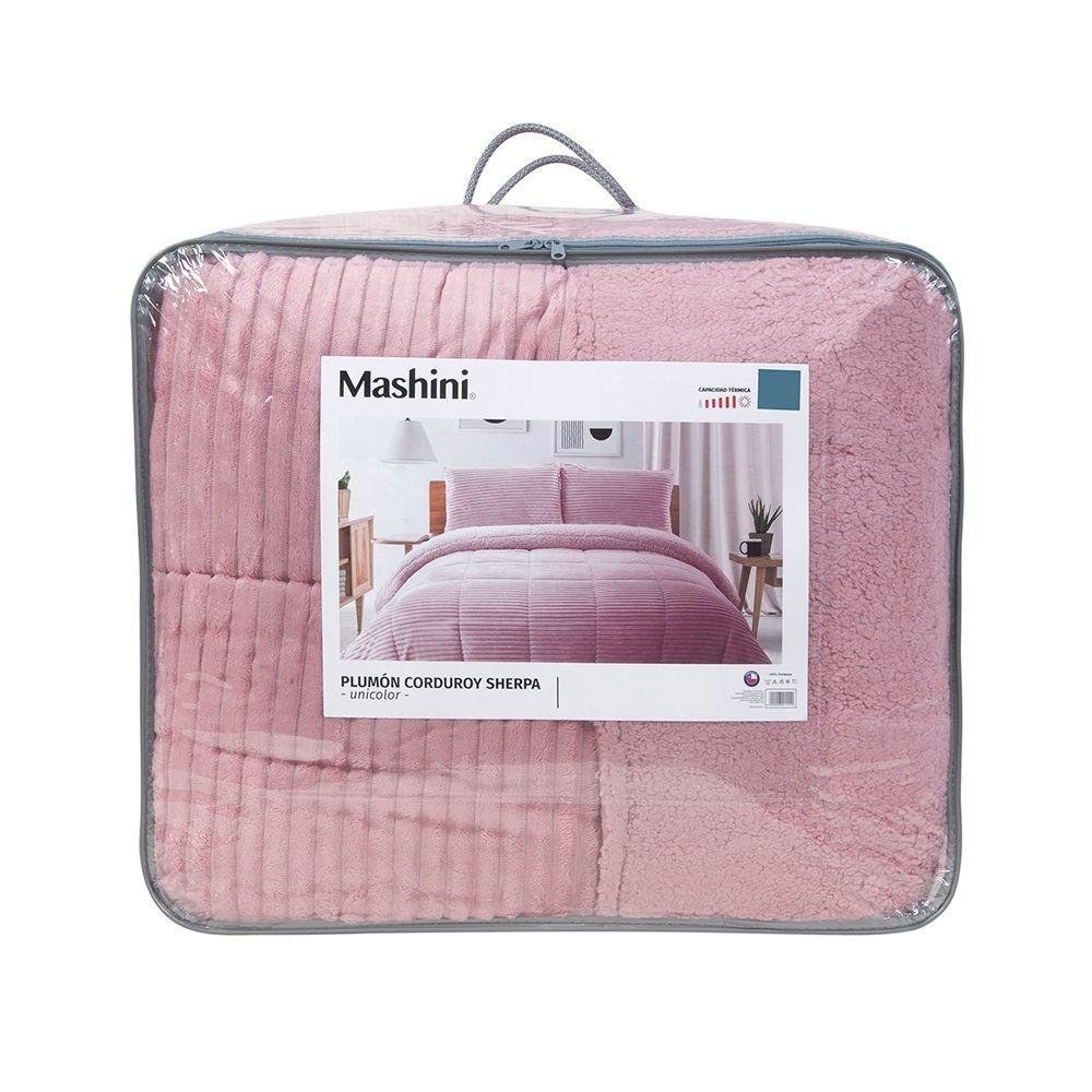 Plumon Corduroy Coral Sherpa King Rosado-4