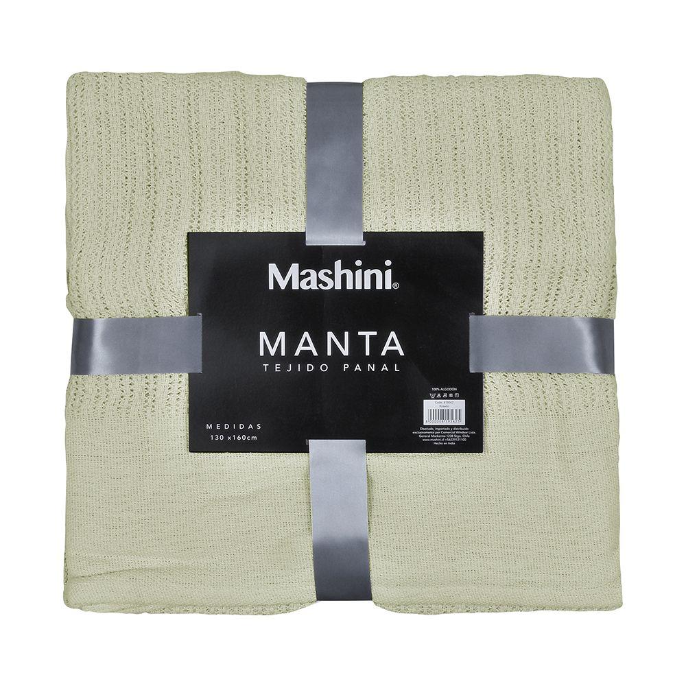 Manta Algodon Panel 130x160 cm Oliva Mashini-2