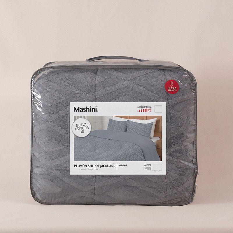 Plumon JQD Sherpa Super King Rombo Gris-3