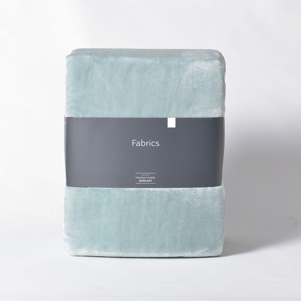 Frazada Flannel basica King turquesa Fabrics-2