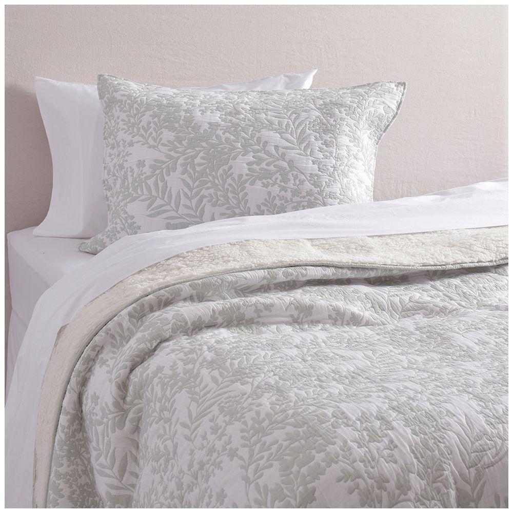 Cubrecama quilt jacquard sherpa hierbas 1.5 pl agua Fabrics-0