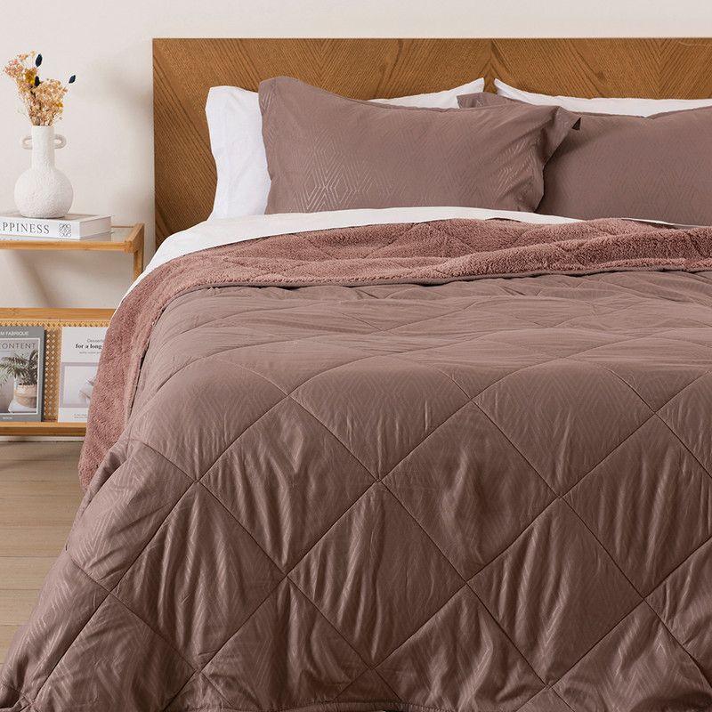 Plumon MF Emboss Sherpa King Taupe-0