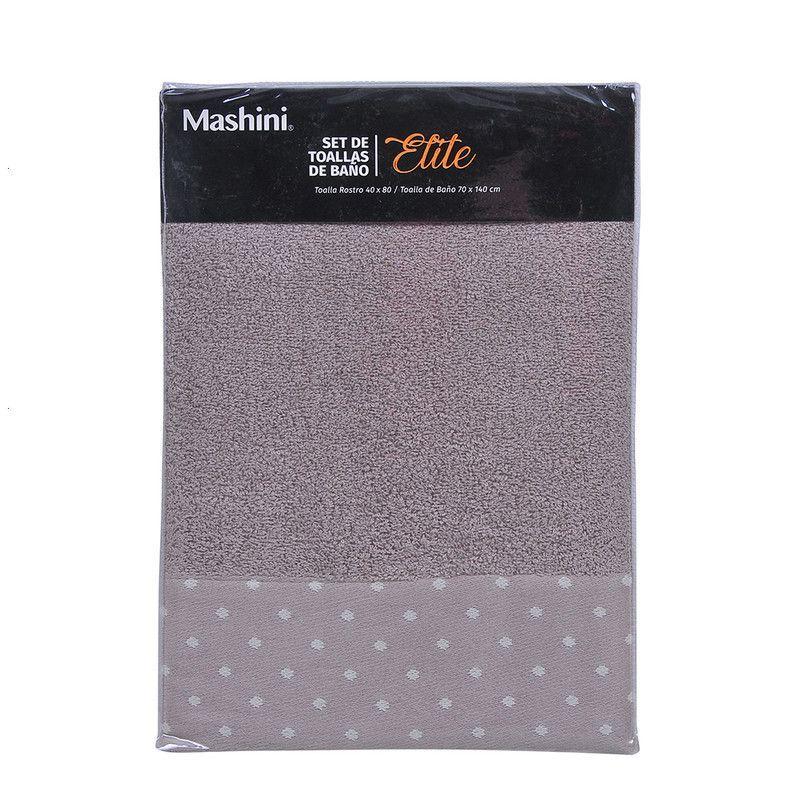 Set 2 toallas Elite 450 Taupe-2