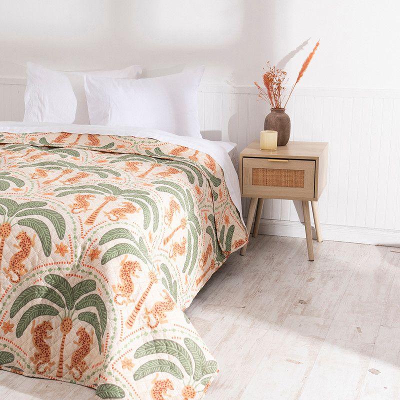 Quilt Castilla Estampada King Palmeras-2