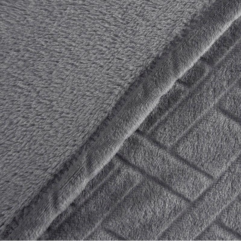 Frazada Flannel Embossed 2 P Gris-1