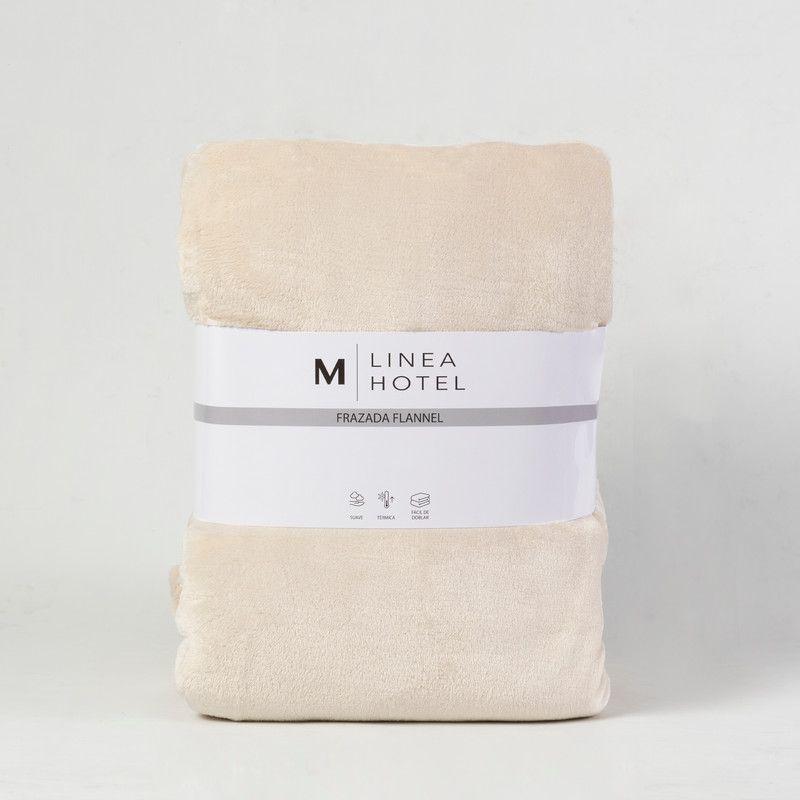 Frazada Flannel Hotel 1.5 Plazas Crudo-2