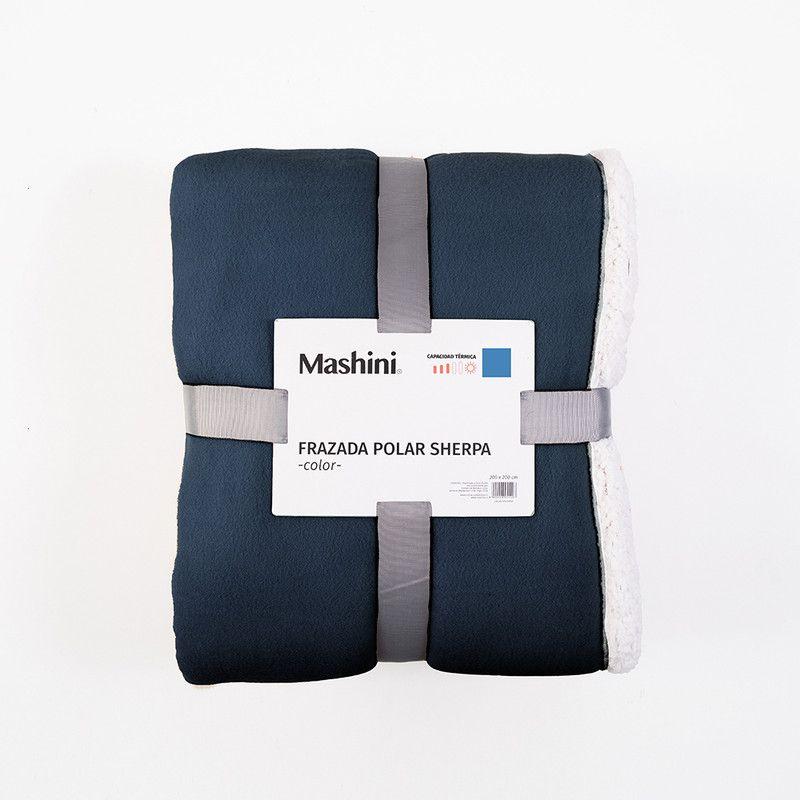 Frazada Polar-Sherpa Lisa 2 P Azul1 N-2