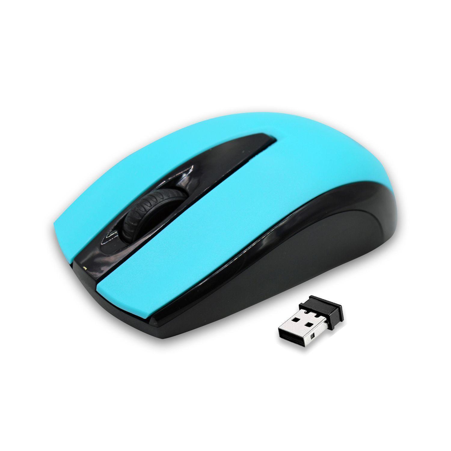 Mouse Inalambrico Optico 3D 3 1200DPI USB Azul Dblue-2