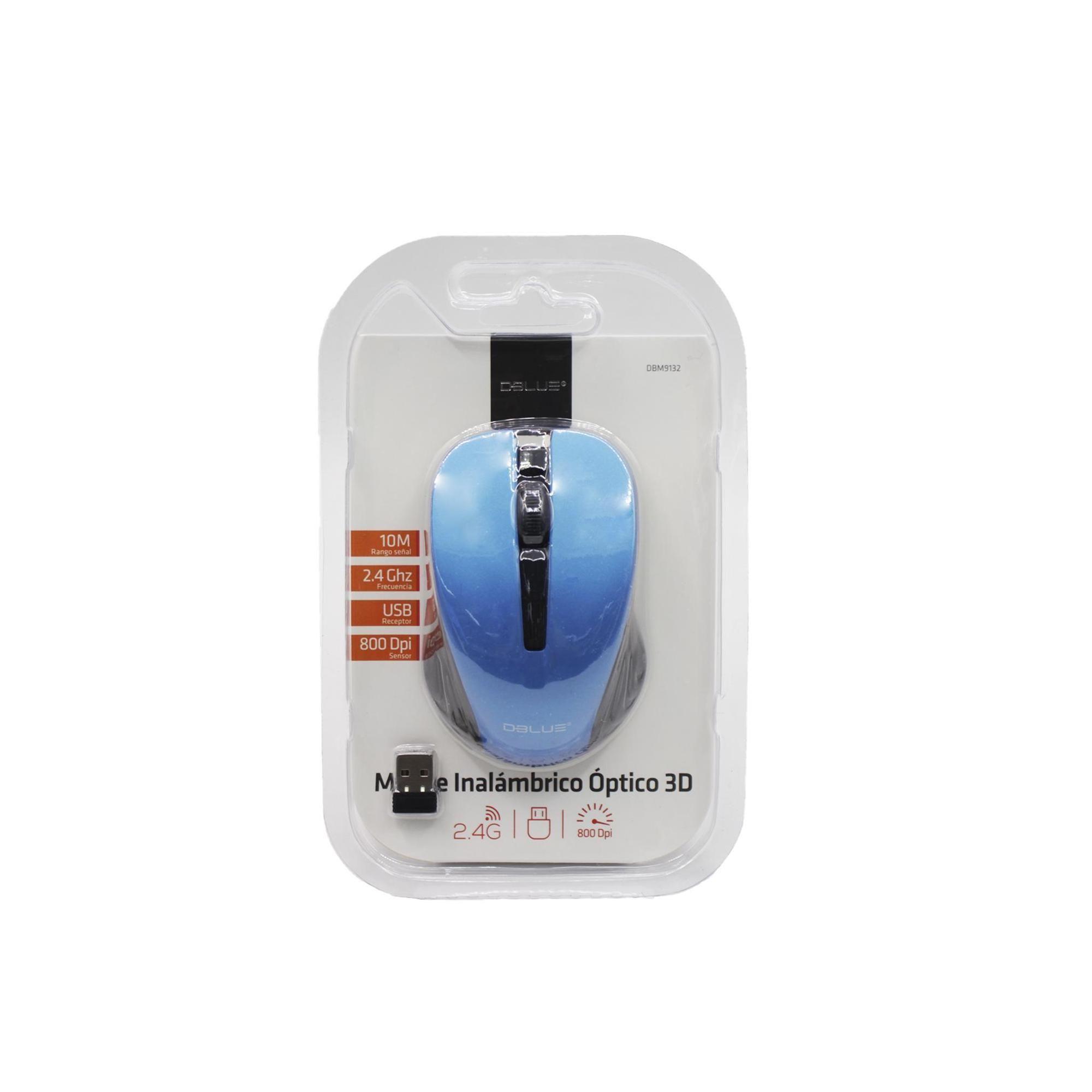 Mouse Inalámbrico USB 800 DPI Azul Dblue -4