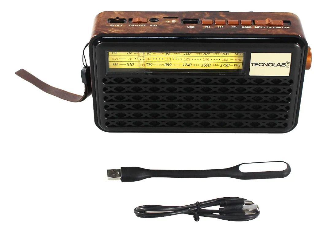 Radio Portátil Solar Tecnolab Tl865bk-2