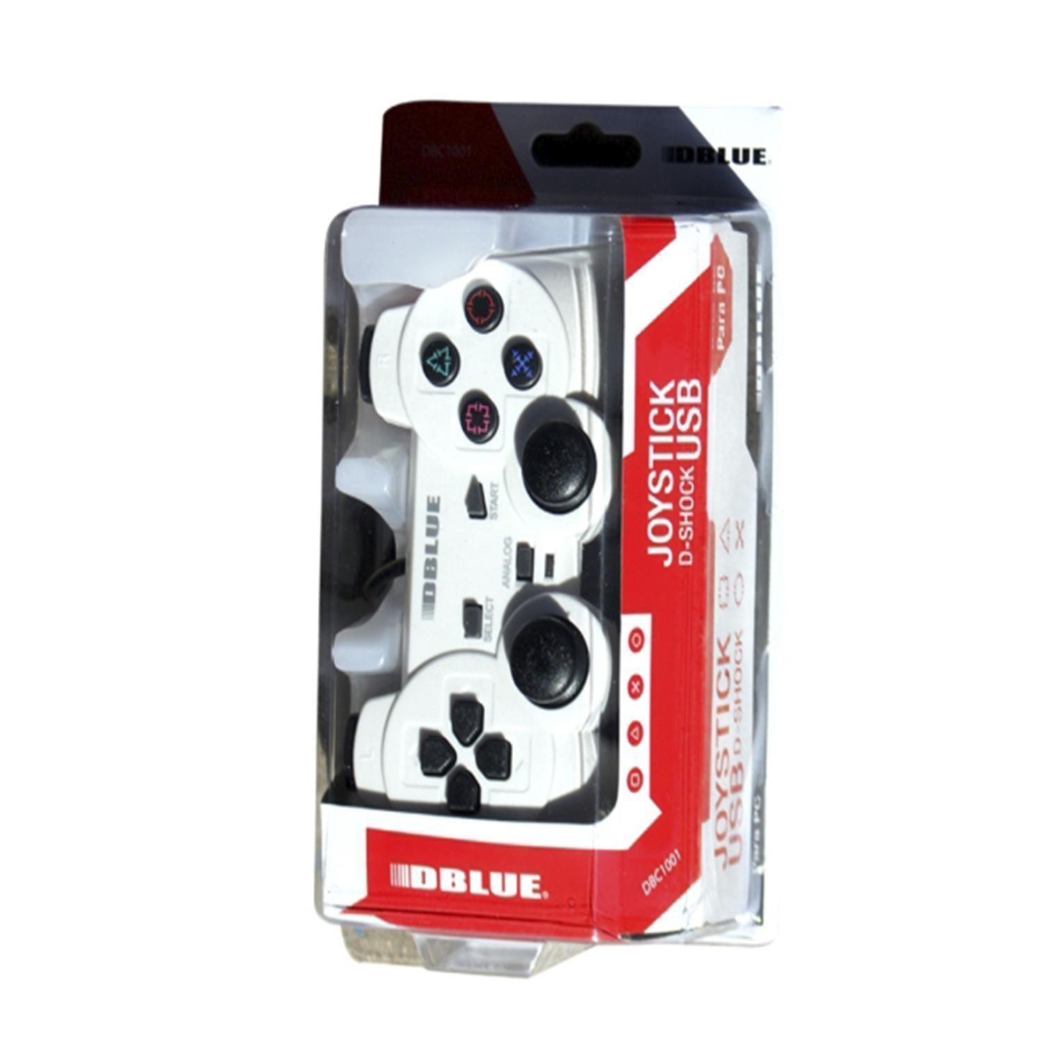 Joystick Gamer D-Shock PC Conexión USB Blanco-0